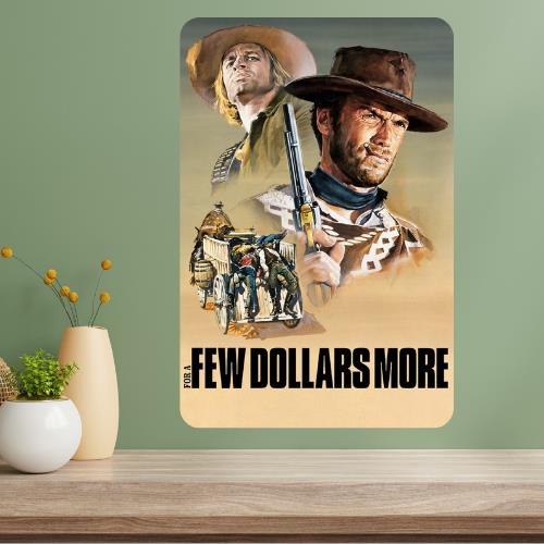 

For a Few Dollars More Classic Movie Metal Poster Sign 20x30cm（7.8x11.8inch）