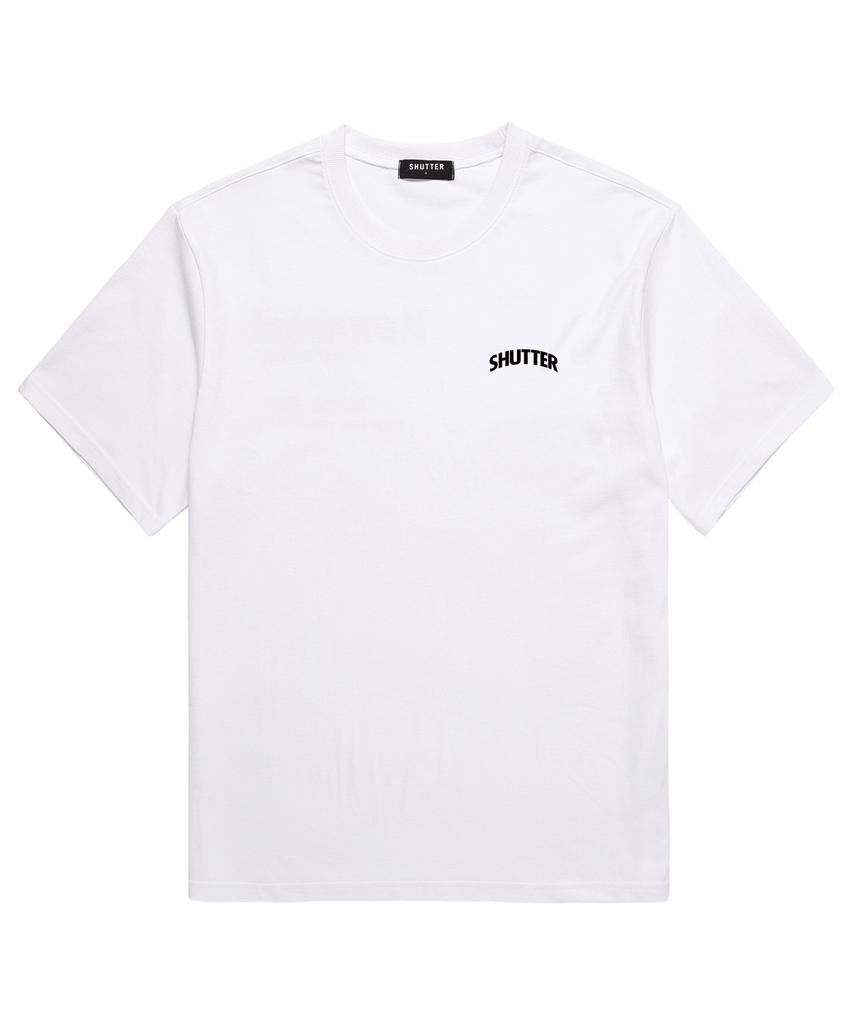 SHIRTER Small Arch Logo Oversized Short Sleeve T-Shirt (Sdts202) White
