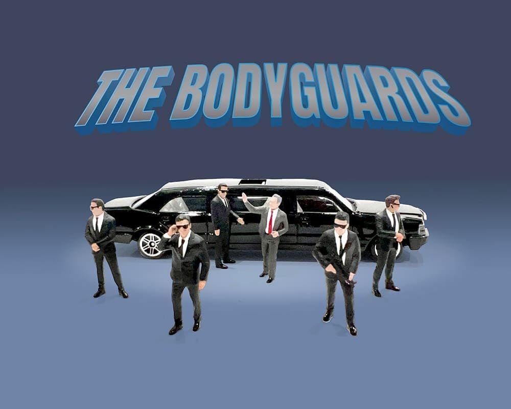 American Diorama Scale Figures The Bodyguards Secret Service 1/64 [Used]