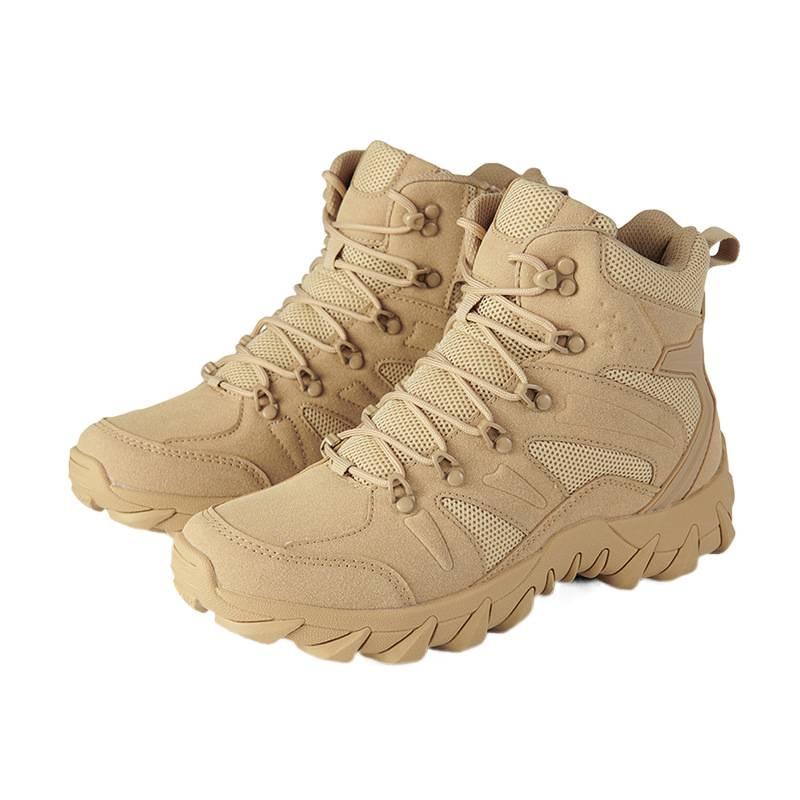 Large Size Medium Help Wild Camping Hiking Boots Men's Training Boots Outdoor Hiking Boots Desert Boots Actual Combat Boots