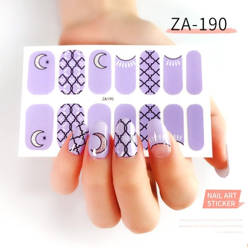 ZA Nail Sticker Full Nail Patch Nail Varnish Film Hand Nail Sticker Nail Tool Long-lasting Waterproof