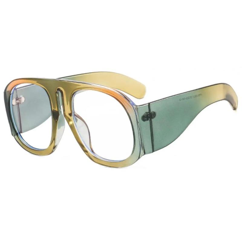 Yellow Oversized Pilot Sunglasses Women Luxury Designer Wide Square Gradient Sun Glasses Trendy Big Frame