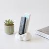 Storage Box, 3D Printed One-Piece Molding Storage Container with Double Slot Design, Cloud Shape Remote Holder Holds Two Remote Controls