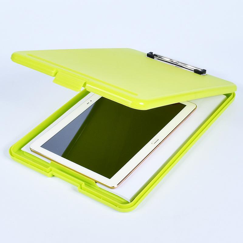 Multifunctional File Folder With Clipboard Waterproof Plastic Writing Pad For Student Teacher School
