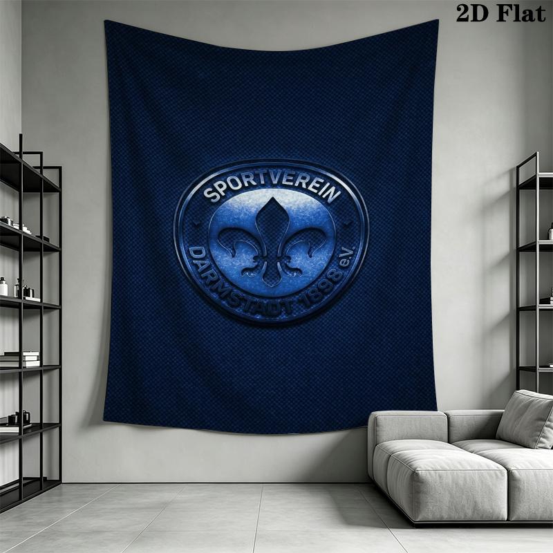 Fc Olympia Darmstadt Wandteppich Ästhetischer Wandbehang Bedruckte Stoffdecke Dekorative Wandteppiche für Schlafzimmer Wohnzimmer Heimdekoration