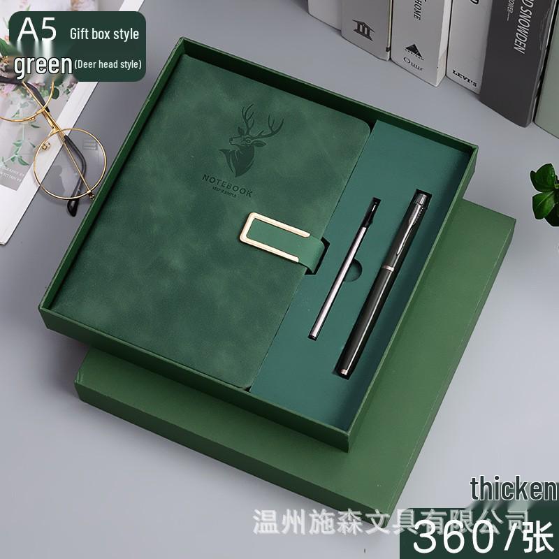 A5 Business Schnallen Notizbuch Set: Benutzerdefinierter Verdickter Notizblock mit Geschenkbox für Büromeetings