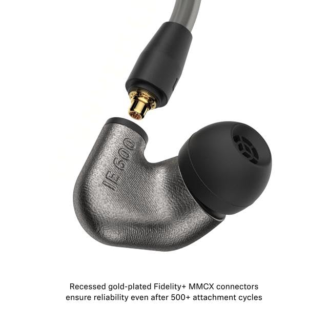 Sennheiser IE 600 Dynamic Wired Hall of Audiophile Amorphous Zirconium High Sound Isolation Earphones, In-Ear Type, [VGP Fame], High-End Earphones,