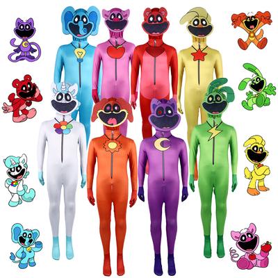 Spooky Holiday Cosplay Smiling Critters Costumes Cartoon Catnap Dogday Cosplay Jumpsuit Carnival Smiling Critters Designed For Children Adults