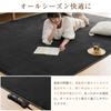 Softime Carpet Thick 15mm Memory Foam 200x250cm 3 Tatami Odor Comfortable for All Compatible with Underfloor Heating and Hot Living Room Solid Black
