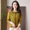 Spring New Fashion Age-reducing Sweater Mother Knitted Base Shirt Middle-aged and Elderly Doll Collar Sweater Top for Women