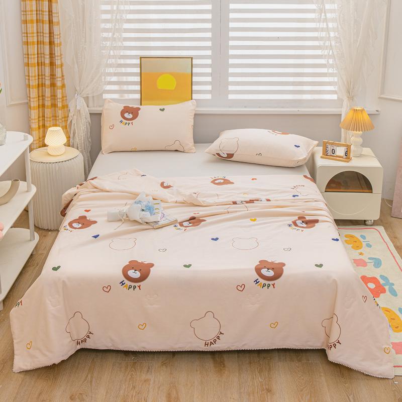 Botanical Leaves Summer Quilt Modern Simple 100% Cotton Air Conditioning Quilted Quilt Home Sofa Travel Camping Thin Blanket