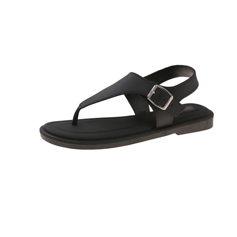 Summer New Simple Retro Fashion Versatile Casual Sandals Niche Beach Toe Sandals Women