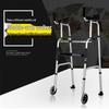 Aluminum Alloy Rollator Walker with Wheels, Seat, and Arm Support – Four-Legged Mobility Aid.