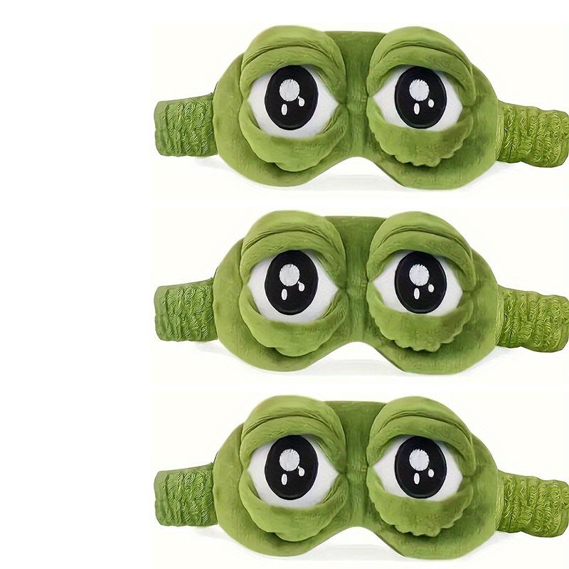 3D Cute Frog Sleep Eye Mask Natural Protector Lunch Break Women Men Soft Portable For Travel Office Room Relieve Stress Anxiety