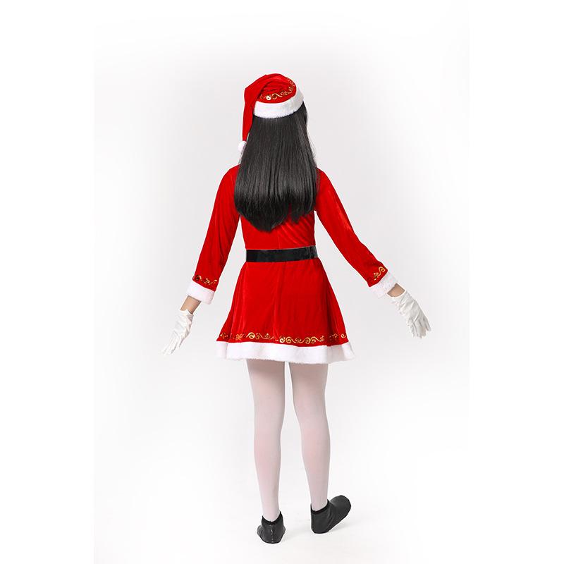 Cosplay Europe and the United States new children's Christmas party clothes, Santa Claus boys and girls Christmas performance clothes