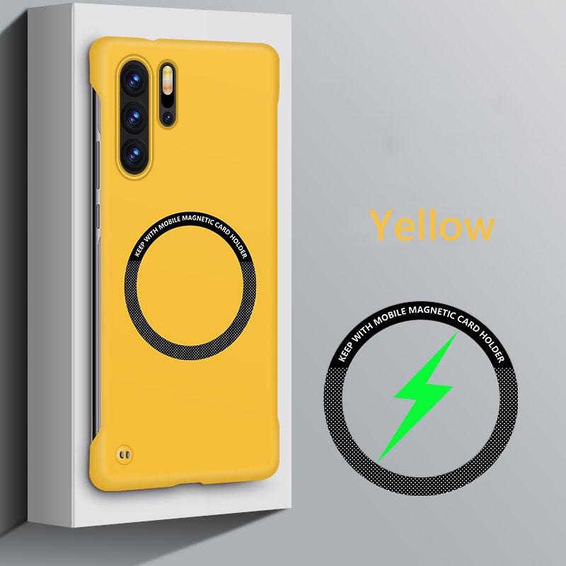 Bezrámečkový magnetický pro Magsafe Slim Case pro Huawei P30 Pro P40 P50 Pro P30Pro 5G bezdrátové nabíjení pevný zadní kryt