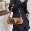 Taška přes rameno s leopardím potiskem PU kůže Podpažní taška se zapínáním na zip Roztomilá hobo kabelka pro ženy do práce na cestování AVE