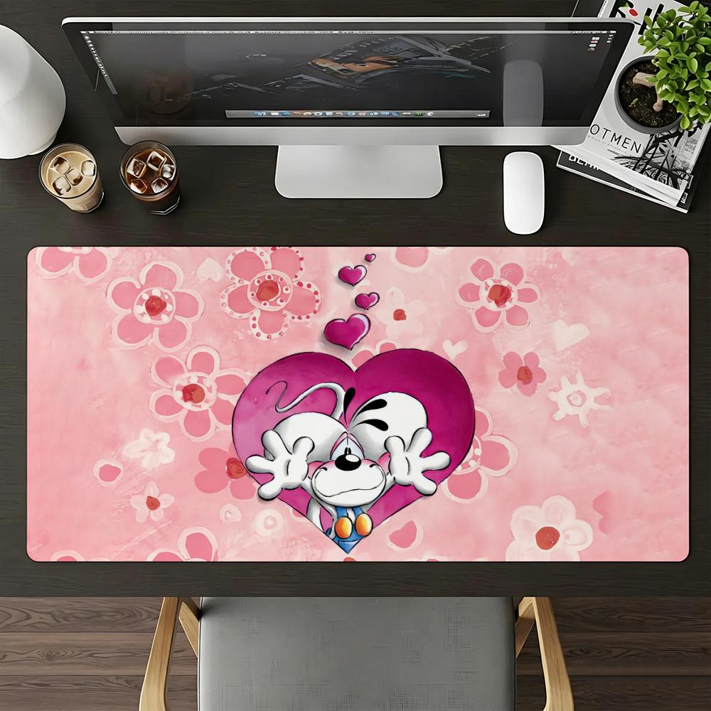 Cartoon Niedliche D-Diddl Maus Mauspads Groß Rutschfest Wasserdicht Matte Genähte Kante Tastaturmatte für Gaming Tägliches Büro