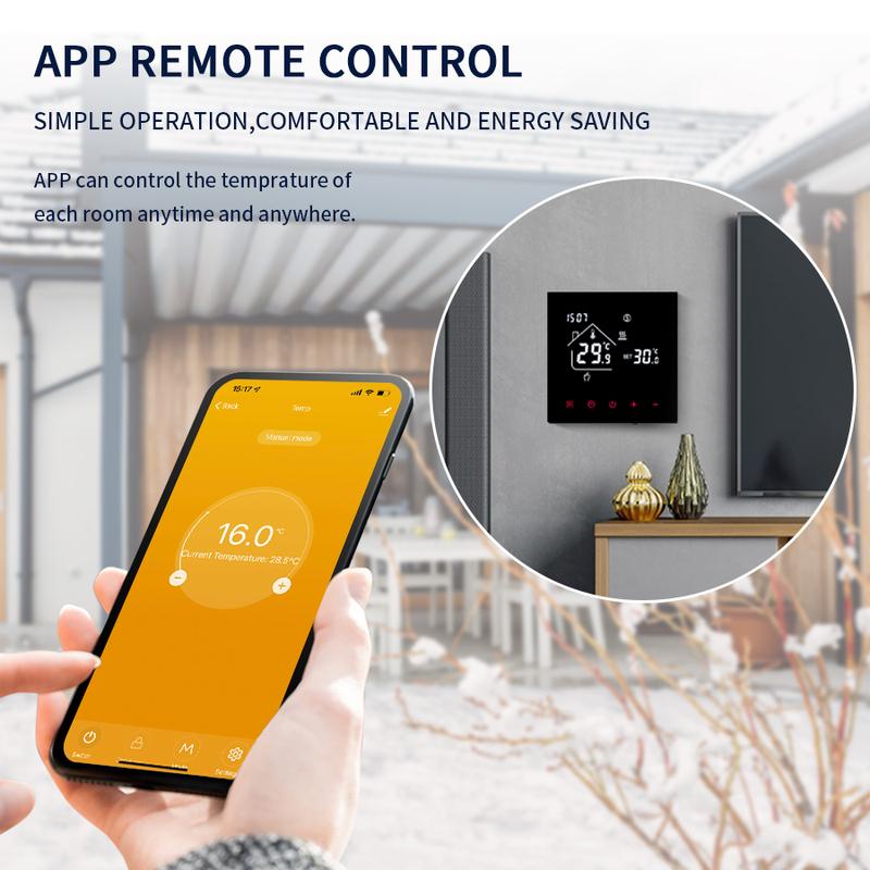 Tuya WiFi Smart Thermostat LCD Display Touch Screen Electric Floor Heating Water/Gas Temperature Controller With Alexa Alice