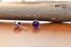 Natural Amethyst Stud Earrings , 925 silver Studs with push lock, Everyday Earrings , Small Studs , daily wear studs , amethyst earrings