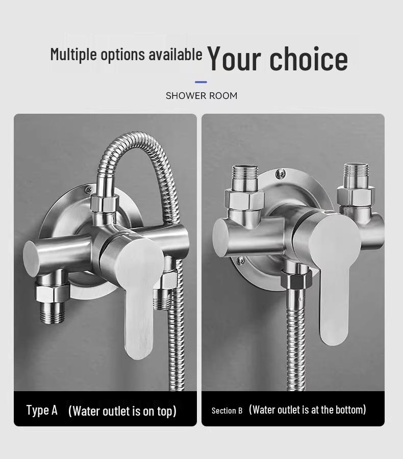 304 Stainless Steel Shower Mixer Tap for Hot and Cold Solar Water Heaters
