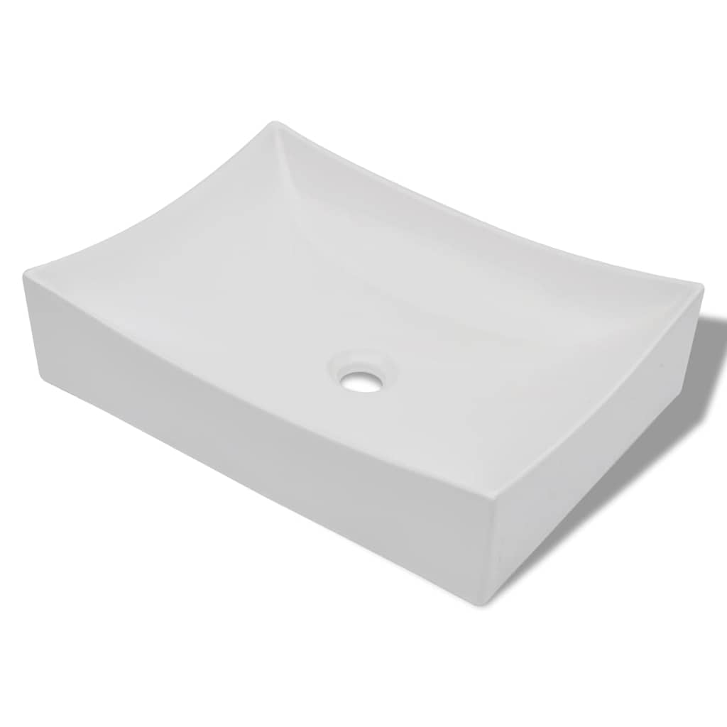 Umywalka Łazienkowa, Biała Porcelana Nietypowy Kształt