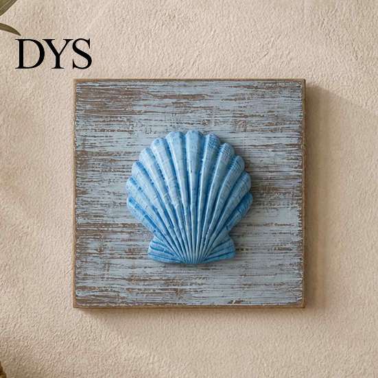 Coastal Wall Decor 3D Conch/Starfish/Shell Wooden Art, Distressed Style Decoration, Mediterranean Ocean Inspired for Bedroom Living Room or