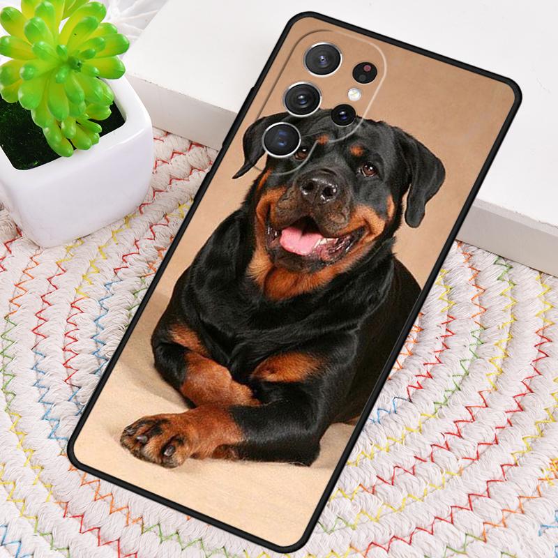 Cool Rottweiler Dog Soft TPU Phone Case for Samsung Galaxy note 10 pro S26 Ultra S23 S24 FE S25 S21 S22 PLUS shockproof Cove