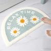 Cartoon Daisy Flocking Floor Mat Household Bathroom Door Carpet Bathroom Non-slip Mat Absorbent Foot Mat