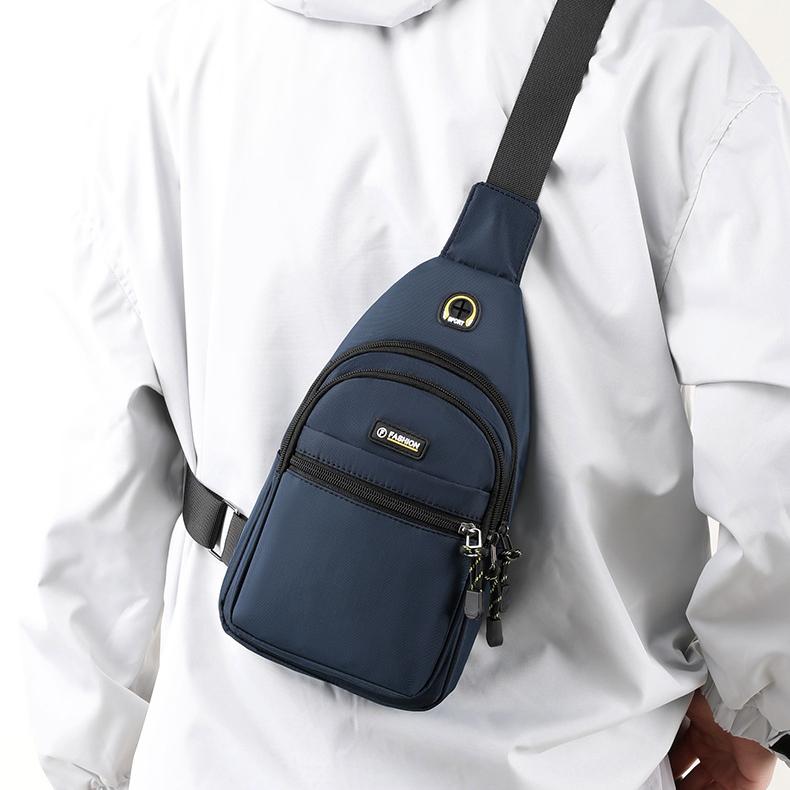 Men's Chest Bag 2024 New Casual Fashion Shoulder Bag Male Hand Crossbody Korean Cycling Backpack