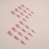 Medium and Long Ballet Nail Girl Pink Gradual Change Glitter Powder Fake Nails Sweet Ins Style Fashion Nail Film Nails
