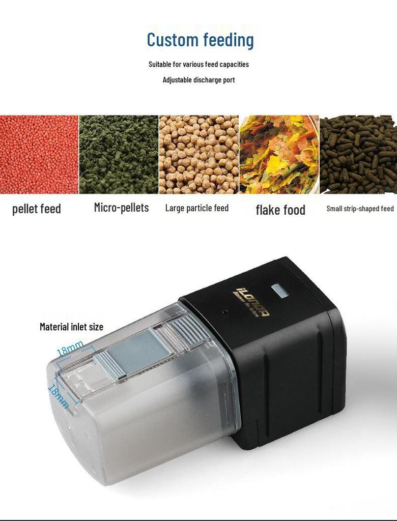 Hrănitor automat inteligent WiFi pentru pești de acvariu cu temporizator pentru pești aurii și țestoase