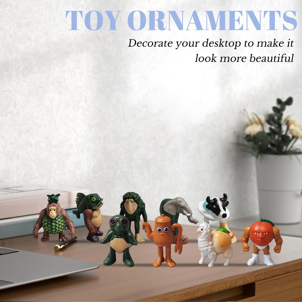 Små Dukker Sett Pynt Modell Dukke ABS Dekorasjon Leke for Barn Gave