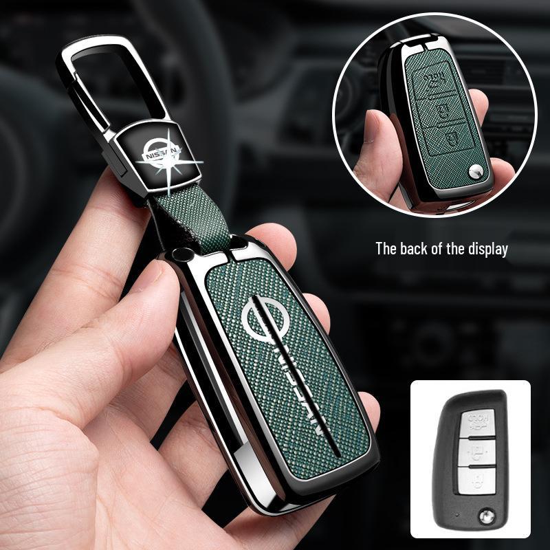 Metal Keychain Cover for Nissan Qashqai, X-Trail, Tiida, Kicks, Murano, Sylphy, Terra