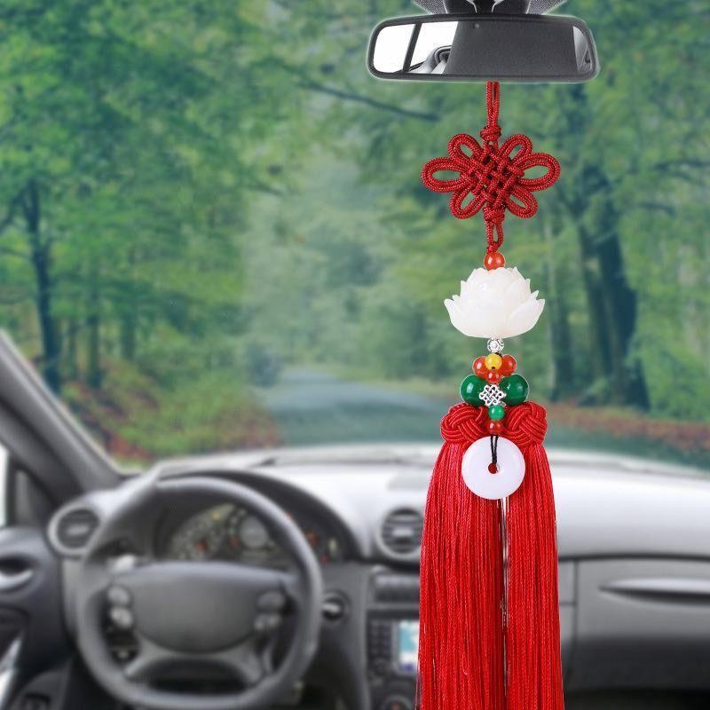 Στολίδι αυτοκινήτου Lotus Κινέζικος Κόμπος Αυτόματος Καθρέφτης Πίσω Κρεμαστό Κρεμαστό Σχοινί Κρεμαστό Κινεζικό Κόμπος Διακόσμηση Εσωτερικών Αξεσουάρ αυτοκινήτου