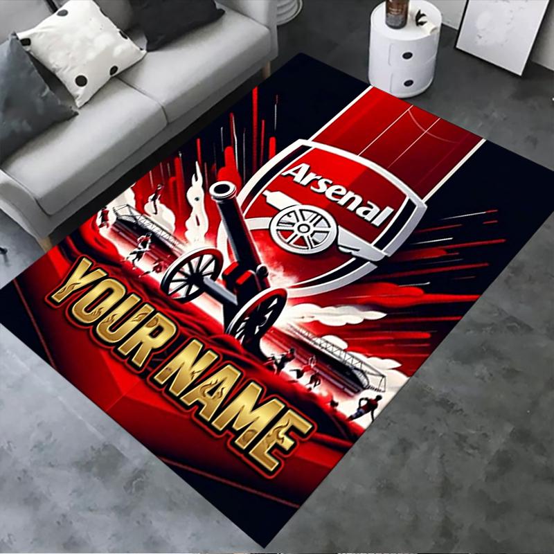 Custom Name Arsenal Carpet Rug for Living Room Bedroom Home Sofa Decoration,Kids play Non-slip Floor Mat