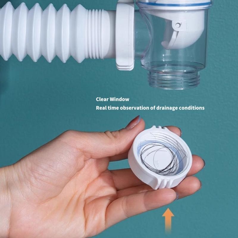 Lavandino Scarico Lavabo Idraulico Tubo di Scarico Flessibile Universale Tubo Flessibile per Scarico Lavandino Sifone Lavandino Filtro Lavandino Tubo di Scarico