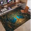 Tree of Life Theme Soft Crystal Velvet Rug Custom Name & Text Print Non Slip Floor Rug for Bedroom Living Room