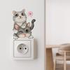 Cute Cartoon Cat Self-Adhesive Switch Stickers, Decor for Bedroom Living Room Kitchen Home Decoration