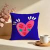 Colorful Graffiti Heart Cushion Cover Soft Pillow Cases for Home Bedroom Living Room Sofa
