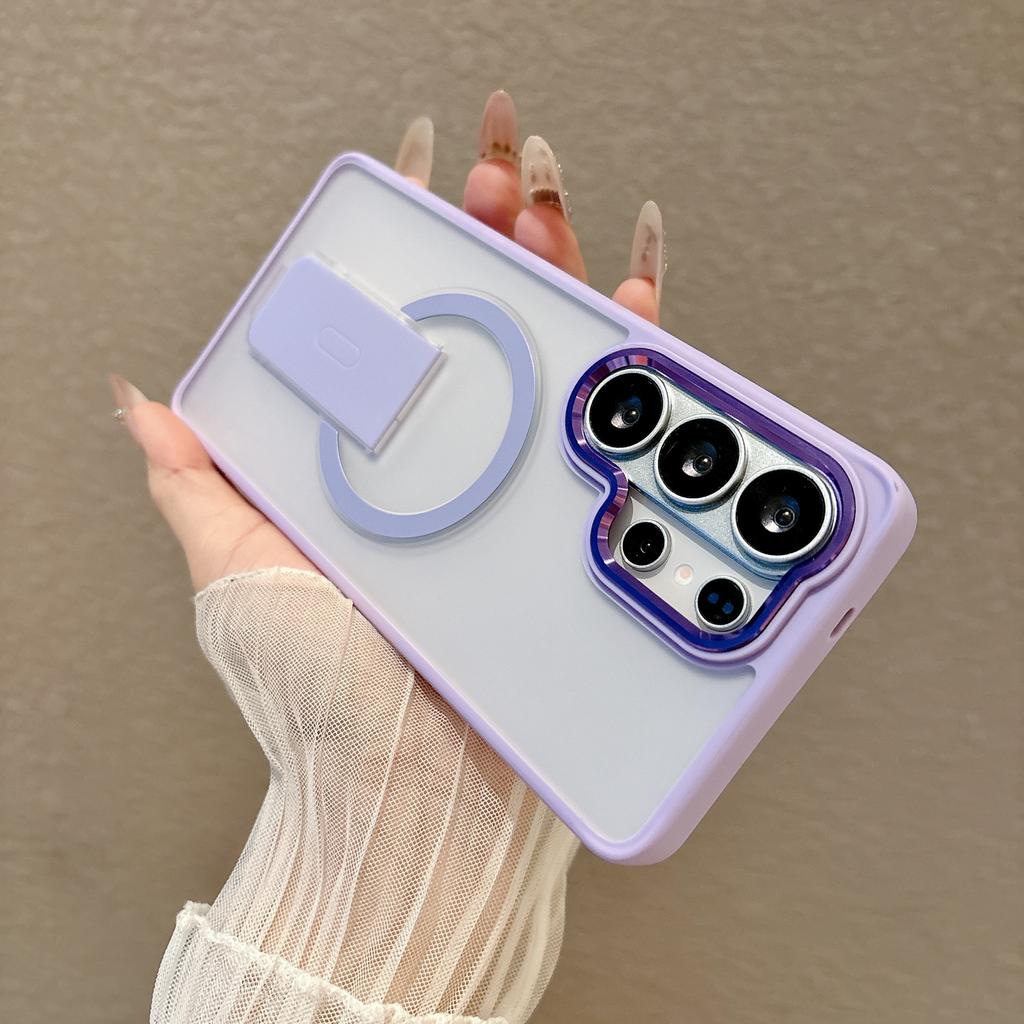 Samsung S26ultra sound bracket matte magnetic mobile phone case s25plus anti-drop simple protective case