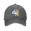 Doraemons Baseball Cap Vintage Distressed Denim Sun Cap For Men Women Outdoor Workouts Unstructured Soft Hats Cap