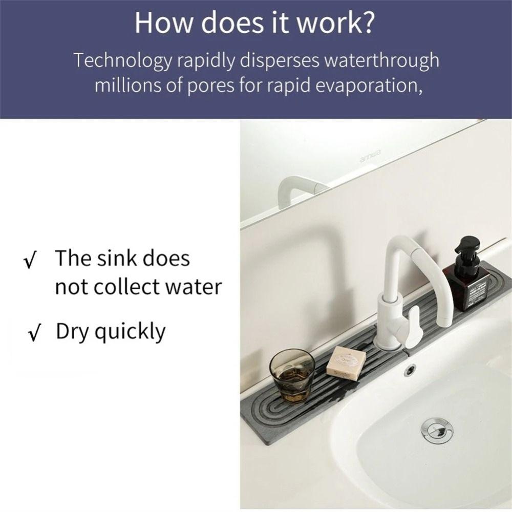 Diatom Mud Fast Drying Faucet Mat Moisture-proof Diatomite Stone Sink Tray  Bathroom Counter