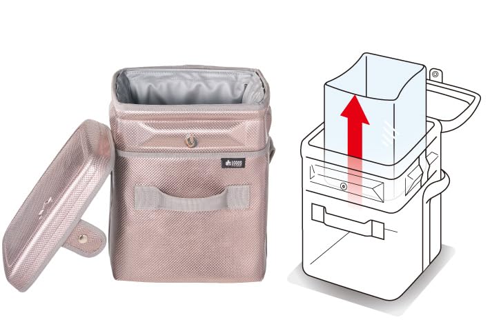LOGOS Hyper Cooler with Slip Foldable Cooler Box for Disaster Preparedness Sub-Zero Lid, TALL, 81670051,