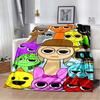 Sprunki All Characters Flannel Blanket, Soft Warm Throw with Full Sprunki Team Print for Bed Sofa, Cozy Bedding for Fans