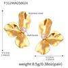 Beach Quality Non-Fading Stainless Steel Earrings Elegant Pleated Design Gold Silver Flower Stud Earrings Gifts for Women