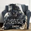 Custom Name Venom Artwork Poster blanket for Couch & Bed, Plush Cozy Fuzzy Blanket Super Soft & Warm Blankets for Fall and Winter. 0908435