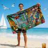 Brasilien Tropisches Strandtuch Dschungel-Tierprint Karnevals-Design Schnelltrocknend Weiches Mikrofaser-Badetuch Für Reise-Liebhaber