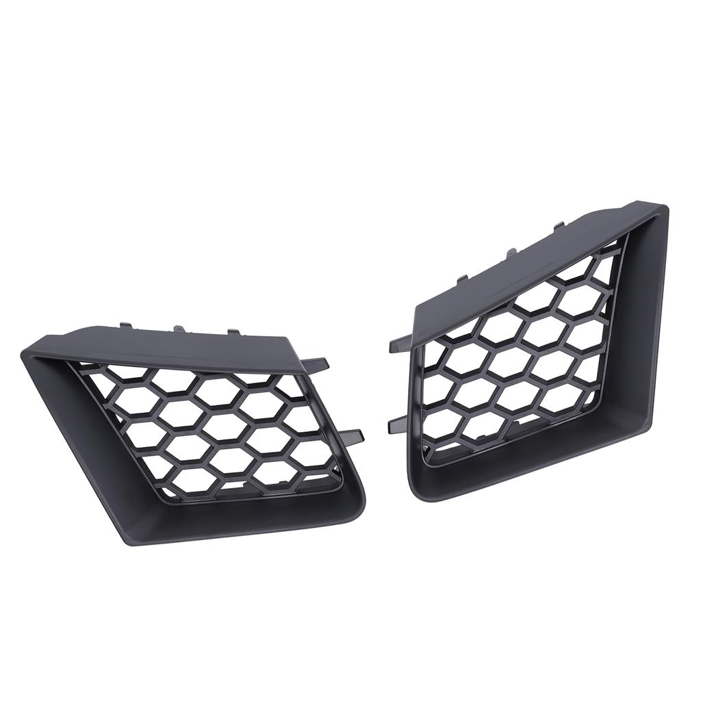 2pcs Front Bumper Upper Grill Left Right Matte Black Replacement for Seat Ibiza Cordoba 6L 2002‑2009