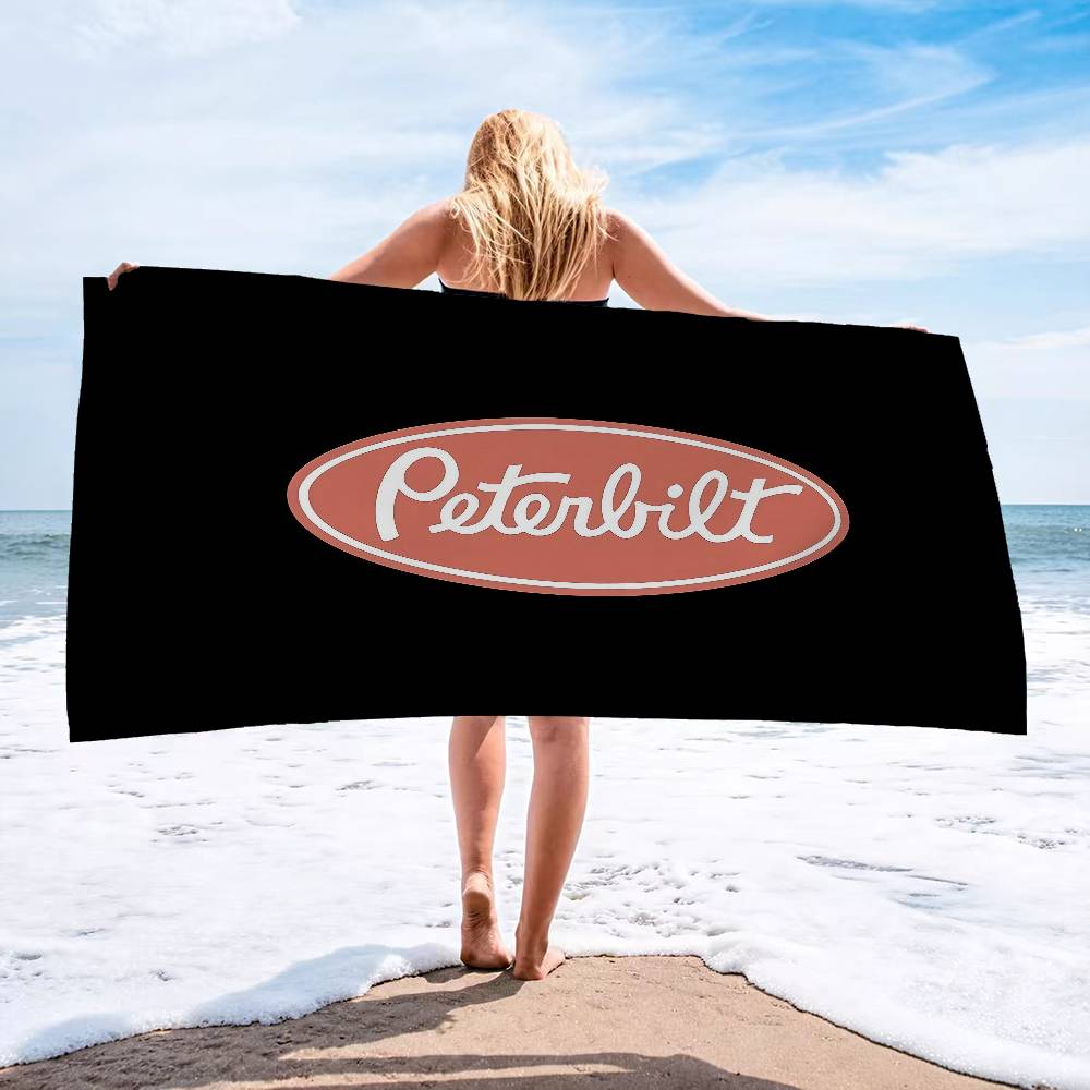 PeterbiltS Racing Car Banner Microfiber Beach Towel Absorbent Quick Dry Soft Yoga Swimming Resort Mountain Climbing Towel
